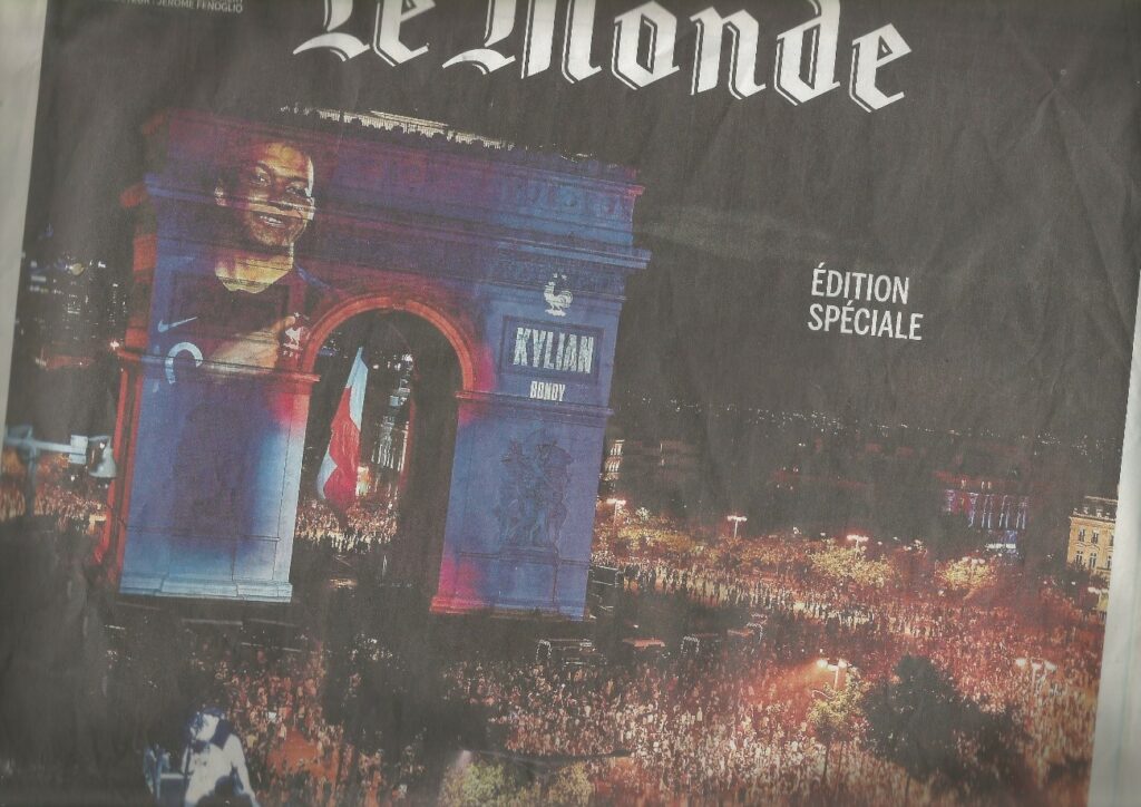 Edición especial de Le Monde, Mbappé en la foto